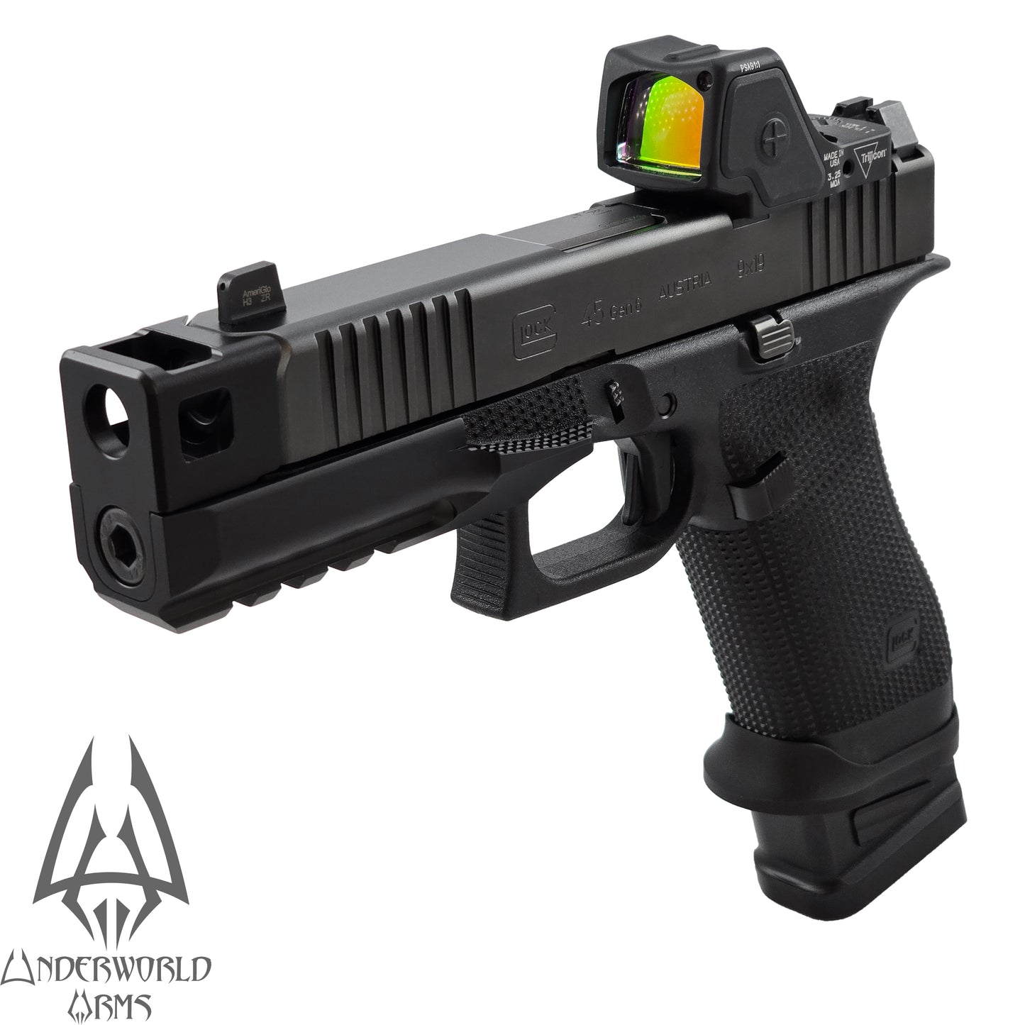 For Glock 19 45 Gen 6 - Cerberus Thumb Rest Compensator - G19.6 G45.6