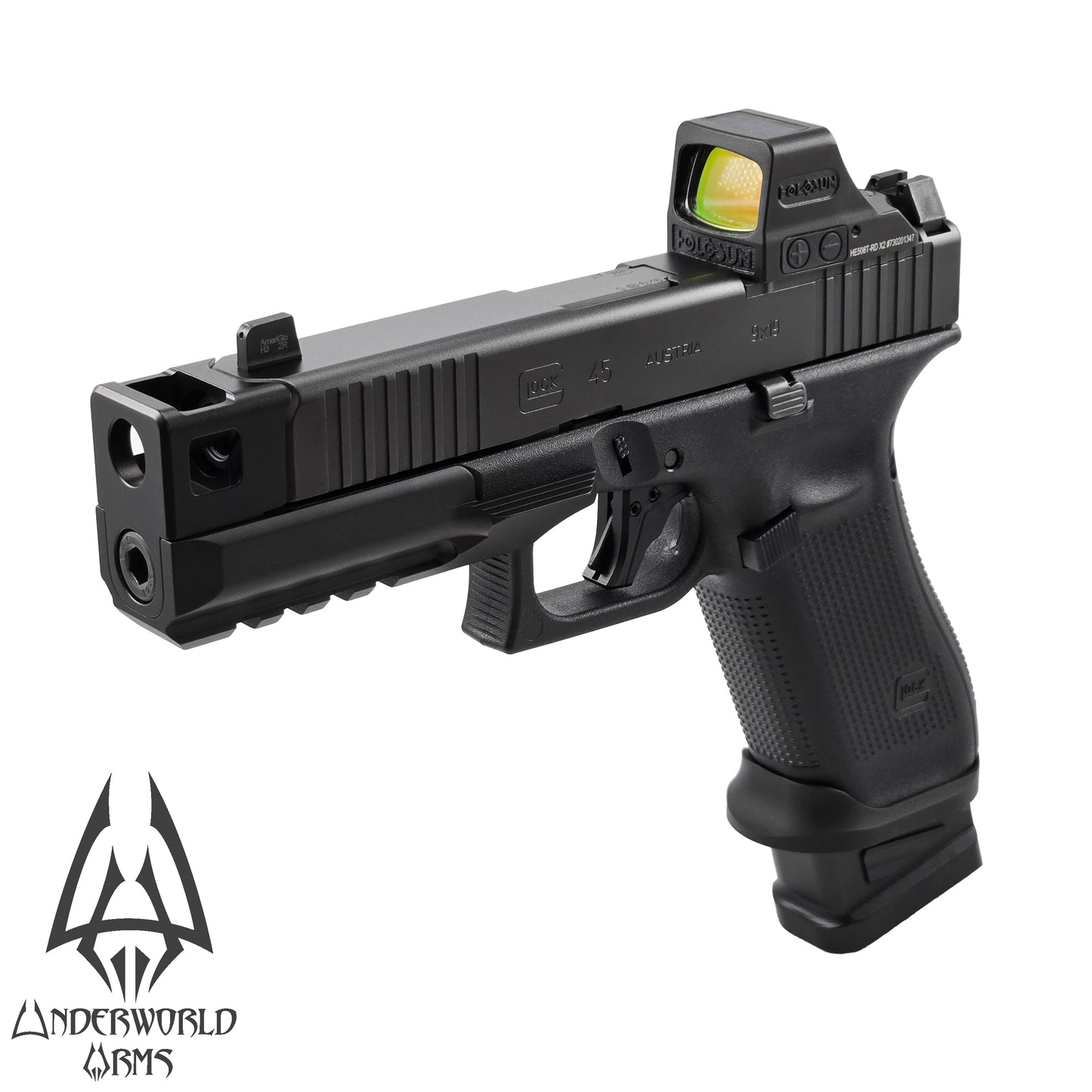 For Glock 19 45 Gen 5 - Cerberus Thumb Rest Compensator - G19 G19v G19x G45