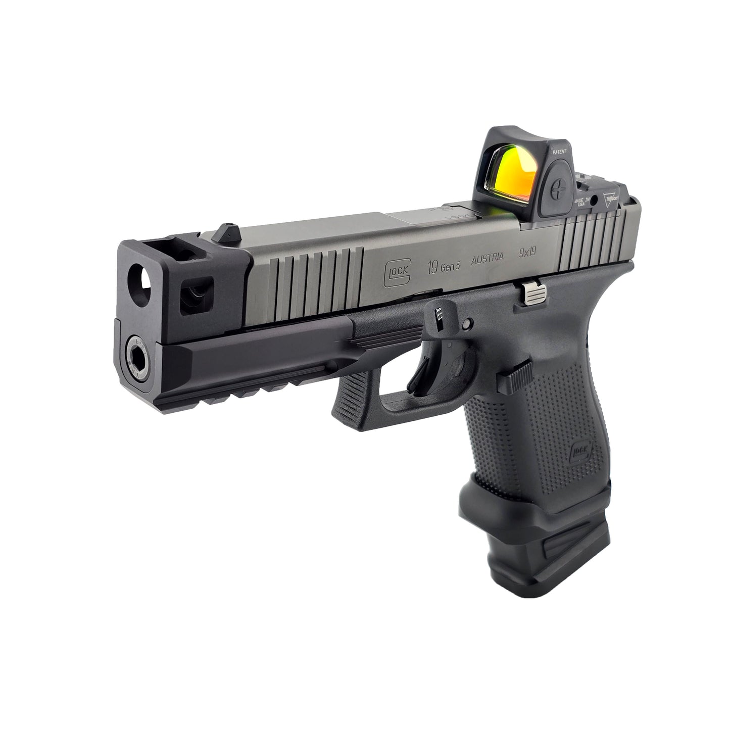 Glock 19 Gen 5 Cerberus Thumb Rest Compensator