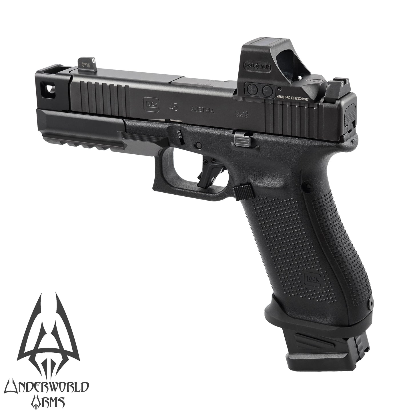 For Glock 19 45 Gen 5 - Cerberus Thumb Rest Compensator - G19 G19v G19x G45